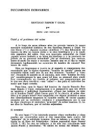 Santiago Ramón y Cajal / por Pedro Laín Entralgo | Biblioteca Virtual Miguel de Cervantes