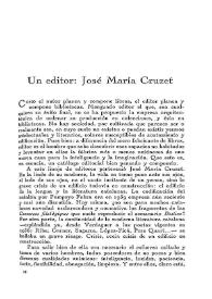 Un editor: José María Cruzet / Pedro Laín Entralgo | Biblioteca Virtual Miguel de Cervantes