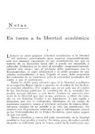 En torno a la libertad académica / Pedro Laín Entralgo | Biblioteca Virtual Miguel de Cervantes