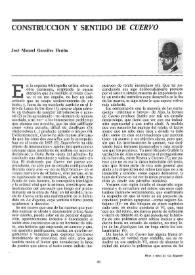 Construcción y sentido de "Cuervo" / José Manuel González Herrán | Biblioteca Virtual Miguel de Cervantes