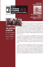 Revista Cálamo FASPE : lengua y literatura españolas. Núm. 63, 2014 | Biblioteca Virtual Miguel de Cervantes