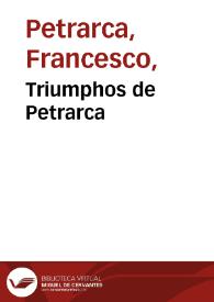 Triumphos de Petrarca | Biblioteca Virtual Miguel de Cervantes