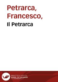 Il Petrarca | Biblioteca Virtual Miguel de Cervantes