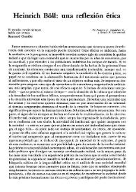 Heinrich Böll: una reflexión ética / Francisco J. Satué | Biblioteca Virtual Miguel de Cervantes