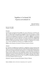 Napoléon et Ferdinand VII / Gérard Dufour | Biblioteca Virtual Miguel de Cervantes