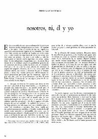 Nosotros, tú, él y yo / Pedro Laín Entralgo | Biblioteca Virtual Miguel de Cervantes