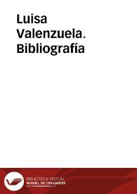 Luisa Valenzuela. Bibliografía | Biblioteca Virtual Miguel de Cervantes