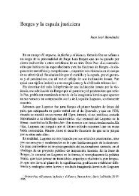 Borges y la espada justiciera / Juan José Hernández | Biblioteca Virtual Miguel de Cervantes