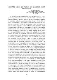 Apuntes sobre la poesía de Humberto Díaz Casanueva / Octavio Armand | Biblioteca Virtual Miguel de Cervantes