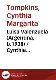 Luisa Valenzuela (Argentina, b.1938) / Cynthia Margarita Tompkins | Biblioteca Virtual Miguel de Cervantes