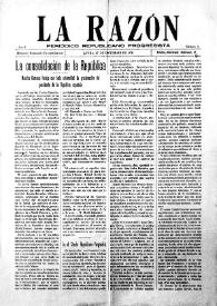 La Razón : Periódico Republicano Progresista. Núm. 4, 27 de diciembre de 1931 | Biblioteca Virtual Miguel de Cervantes