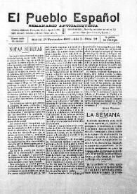 El Pueblo Español : Semanario Anticaciquista. Núm. 38, 26 de noviembre de 1916 | Biblioteca Virtual Miguel de Cervantes