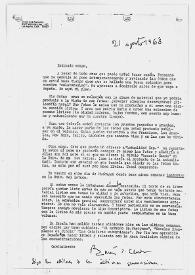 Más información sobre Carta de Ramón J. Sender a Camilo José Cela. California, 21 de agosto de 1968