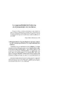La responsabilidad del Gobierno en el pensamiento de Jovellanos  / Ignacio Fernández Sarasola | Biblioteca Virtual Miguel de Cervantes
