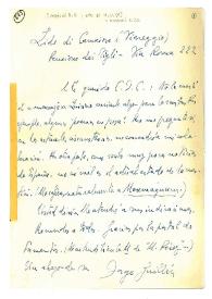 Carta de Jorge Guillén a Camilo José Cela. Lido di Camaiore, junio de 1959
 | Biblioteca Virtual Miguel de Cervantes