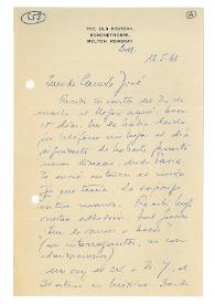 Carta de Max Aub a Camilo José Cela. Melton Mowbray, 18 de mayo de 1961 | Biblioteca Virtual Miguel de Cervantes
