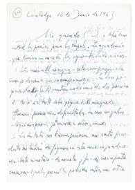 Carta de Jorge Guillén a Camilo José Cela. Cambridge, 12 de junio de 1963
 | Biblioteca Virtual Miguel de Cervantes