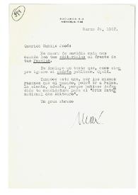 Carta de Max Aub a Camilo José Cela. México, 24 de marzo de 1962 | Biblioteca Virtual Miguel de Cervantes