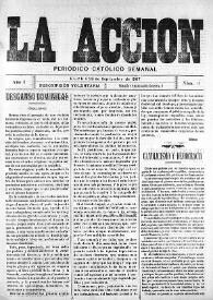 La Acción : periódico católico quincenal. Núm. 6, 26 de septiembre de 1907 | Biblioteca Virtual Miguel de Cervantes