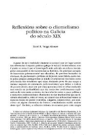 Reflexións sobre o clientelismo político na Galicia do século XIX / Xosé R. Veiga Alonso | Biblioteca Virtual Miguel de Cervantes