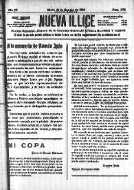 Nueva Illice (1913-1927). Núm. 376, 31 de agosto de 1919 | Biblioteca Virtual Miguel de Cervantes