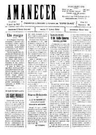 Amanecer : órgano de la sección literaria de "Coro Clavé" (Elche). Núm. 80, 5 de junio de 1927 | Biblioteca Virtual Miguel de Cervantes