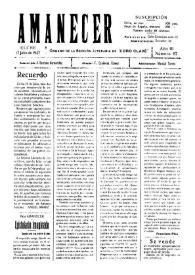 Amanecer : órgano de la sección literaria de "Coro Clavé" (Elche). Núm. 87, 17 de julio de 1927 | Biblioteca Virtual Miguel de Cervantes
