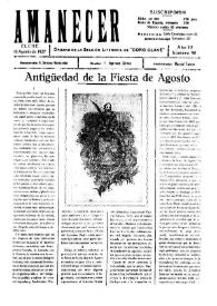 Amanecer : órgano de la sección literaria de "Coro Clavé" (Elche). Núm. 90, 14 de agosto de 1927 | Biblioteca Virtual Miguel de Cervantes