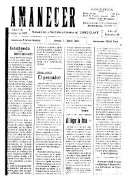 Amanecer : órgano de la sección literaria de "Coro Clavé" (Elche). Núm. 95, 18 de septiembre de 1927 | Biblioteca Virtual Miguel de Cervantes