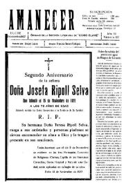 Amanecer : órgano de la sección literaria de "Coro Clavé" (Elche). Núm. 103, 13 de noviembre de 1927 | Biblioteca Virtual Miguel de Cervantes
