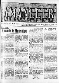 Amanecer : órgano de la sección literaria de "Coro Clavé" (Elche). Núm. 167, 3 de marzo 1929 | Biblioteca Virtual Miguel de Cervantes