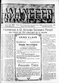 Amanecer : órgano de la sección literaria de "Coro Clavé" (Elche). Núm. 169, 16 de marzo 1929 | Biblioteca Virtual Miguel de Cervantes