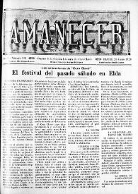 Amanecer : órgano de la sección literaria de "Coro Clavé" (Elche). Núm. 183, 23 de junio 1929 | Biblioteca Virtual Miguel de Cervantes