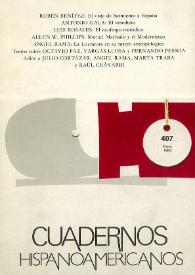 Cuadernos Hispanoamericanos. Núm. 407, mayo 1984 | Biblioteca Virtual Miguel de Cervantes