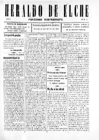 Heraldo de Elche :  Periódico Independiente. Núm. 2, 11 de mayo de 1907 | Biblioteca Virtual Miguel de Cervantes