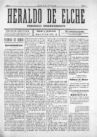 Heraldo de Elche :  Periódico Independiente. Núm. 7, 15 de junio de 1907 | Biblioteca Virtual Miguel de Cervantes
