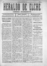Heraldo de Elche :  Periódico Independiente. Núm. 8, 22 de junio de 1907 | Biblioteca Virtual Miguel de Cervantes