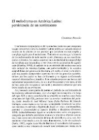 El melodrama en América Latina / Constanza Burucúa | Biblioteca Virtual Miguel de Cervantes