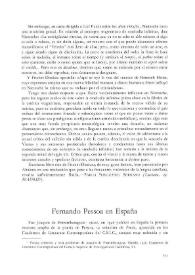 Fernando Pessoa en España / Nicolás Estremera y Luisa Trías | Biblioteca Virtual Miguel de Cervantes