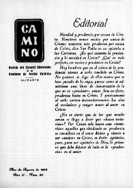 Camino: Boletín del Consejo Diocesano de los Hombres de Acción Católica. Núm. 20, agosto de 1956 | Biblioteca Virtual Miguel de Cervantes
