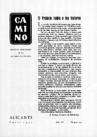 Camino: Boletín del Consejo Diocesano de los Hombres de Acción Católica. Núm. 25, enero de 1957 | Biblioteca Virtual Miguel de Cervantes