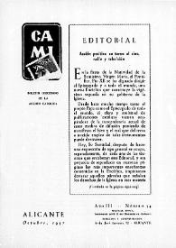 Camino: Boletín del Consejo Diocesano de los Hombres de Acción Católica. Núm. 34, octubre de 1957 | Biblioteca Virtual Miguel de Cervantes