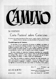Camino: Boletín del Consejo Diocesano de los Hombres de Acción Católica. Núm. 49, enero de 1959 | Biblioteca Virtual Miguel de Cervantes