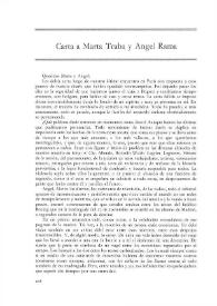 Carta a Marta Traba y Ángel Rama / Augusto Roa Bastos | Biblioteca Virtual Miguel de Cervantes