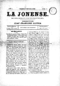 La Jonense : revista semanal científico-literaria. Núm. 2, 11 de junio de 1882 | Biblioteca Virtual Miguel de Cervantes