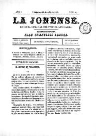 La Jonense : revista semanal científico-literaria. Núm. 8, 23 de julio de 1882 | Biblioteca Virtual Miguel de Cervantes