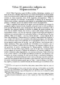 Viñas: El genocidio indígena en Hispanoamérica / Rodolfo A. Borello | Biblioteca Virtual Miguel de Cervantes
