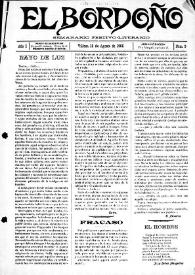 El Bordoño : Semanario Festivo-Literario. Núm. 9, 12 de agosto de 1906 | Biblioteca Virtual Miguel de Cervantes