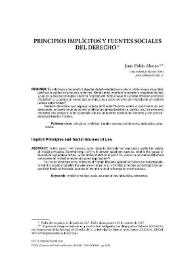 Principios implícitos y fuentes sociales del derecho / Juan Pablo Alonso | Biblioteca Virtual Miguel de Cervantes