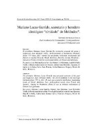 Mariano Lucas Garrido, secretario y heredero ideológico "olvidado" de Meléndez / Antonio Astorgano Abajo | Biblioteca Virtual Miguel de Cervantes